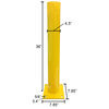 Electriduct ED 3ft Steel Pipe Safety Bollard Post- Yellow TC-V-BOLLARD-36-YL-12PK